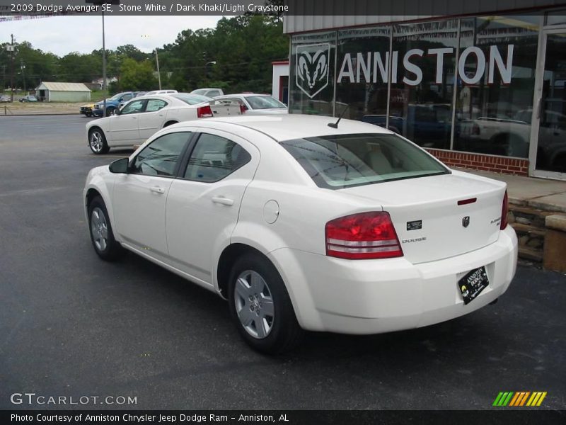 Stone White / Dark Khaki/Light Graystone 2009 Dodge Avenger SE