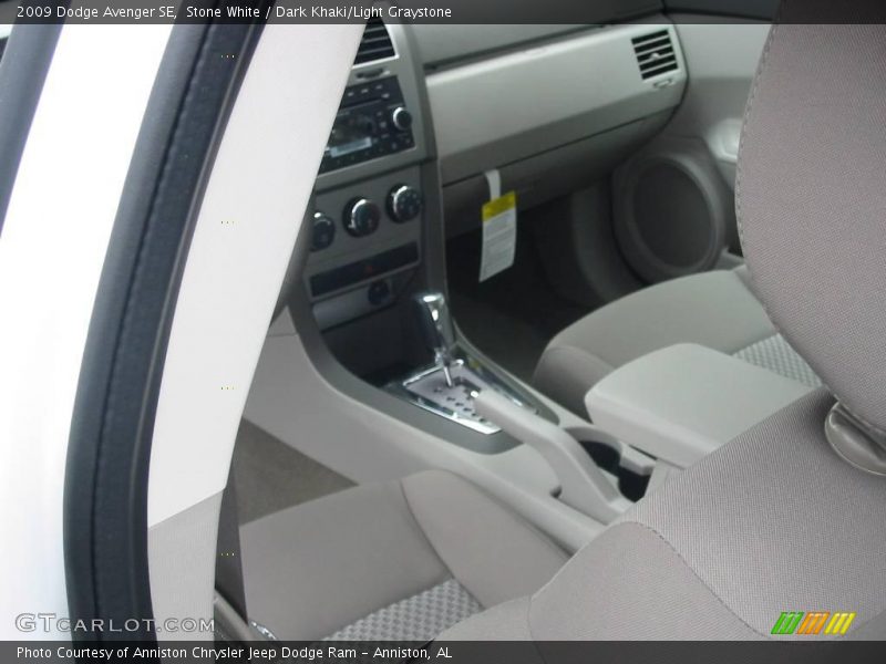Stone White / Dark Khaki/Light Graystone 2009 Dodge Avenger SE