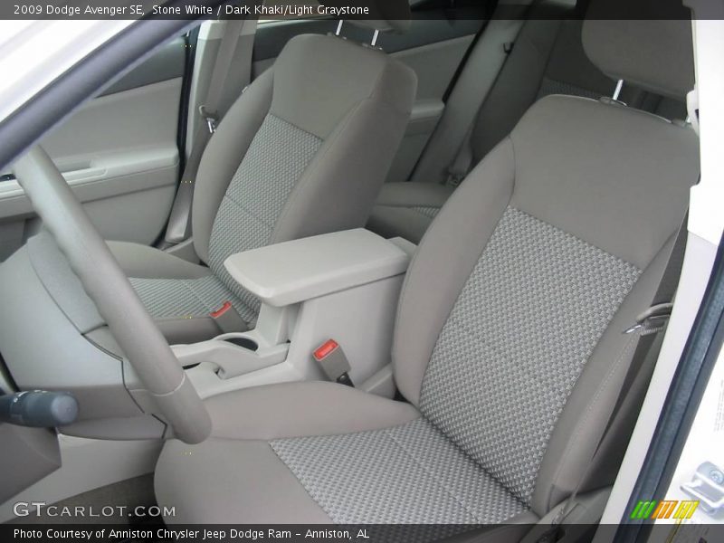 Stone White / Dark Khaki/Light Graystone 2009 Dodge Avenger SE