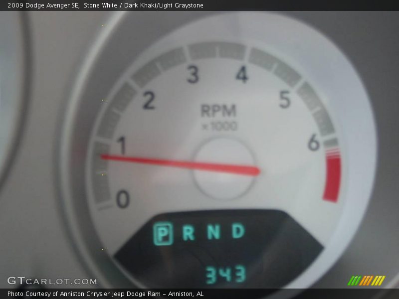 Stone White / Dark Khaki/Light Graystone 2009 Dodge Avenger SE