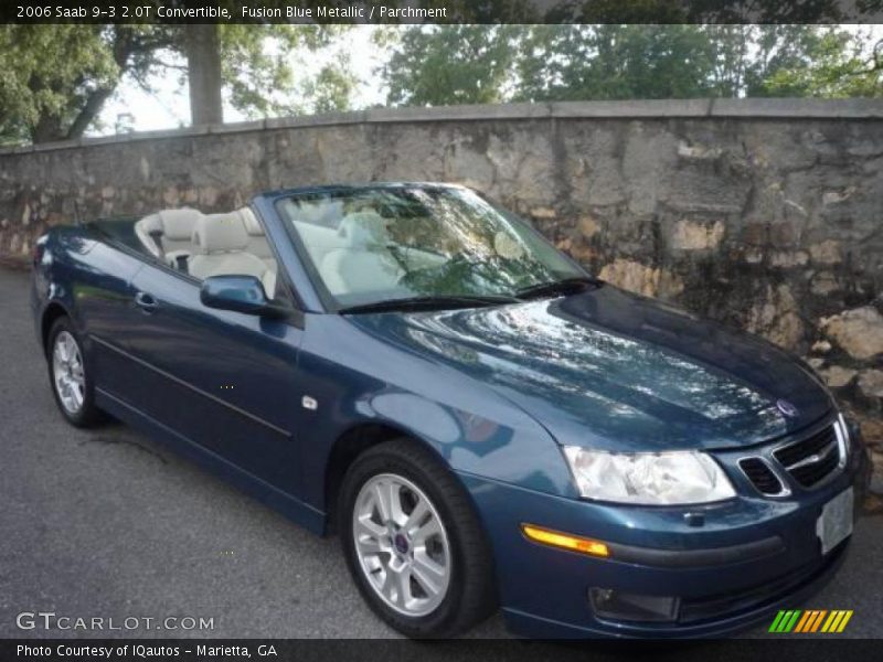 Fusion Blue Metallic / Parchment 2006 Saab 9-3 2.0T Convertible