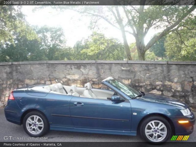 Fusion Blue Metallic / Parchment 2006 Saab 9-3 2.0T Convertible