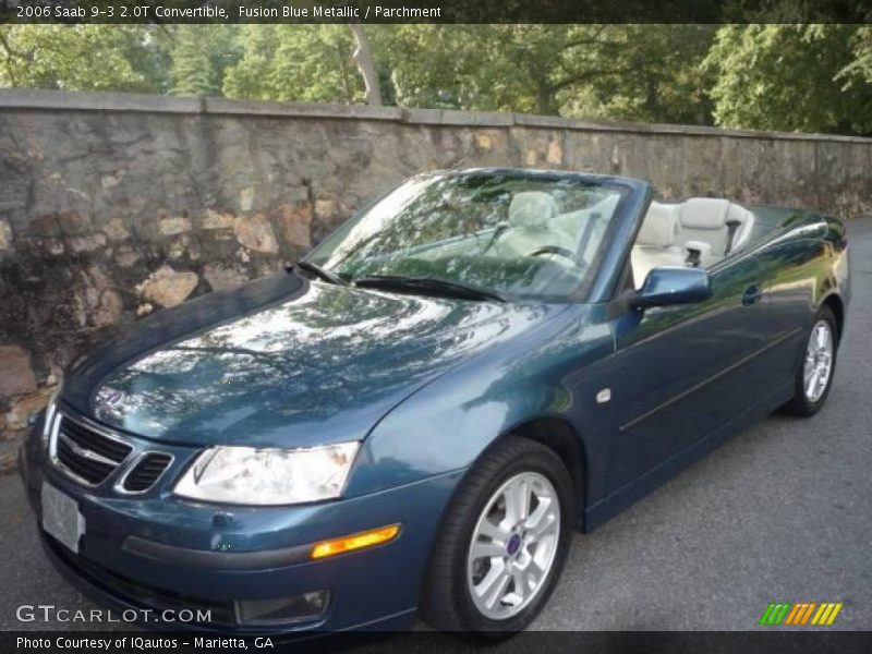Fusion Blue Metallic / Parchment 2006 Saab 9-3 2.0T Convertible