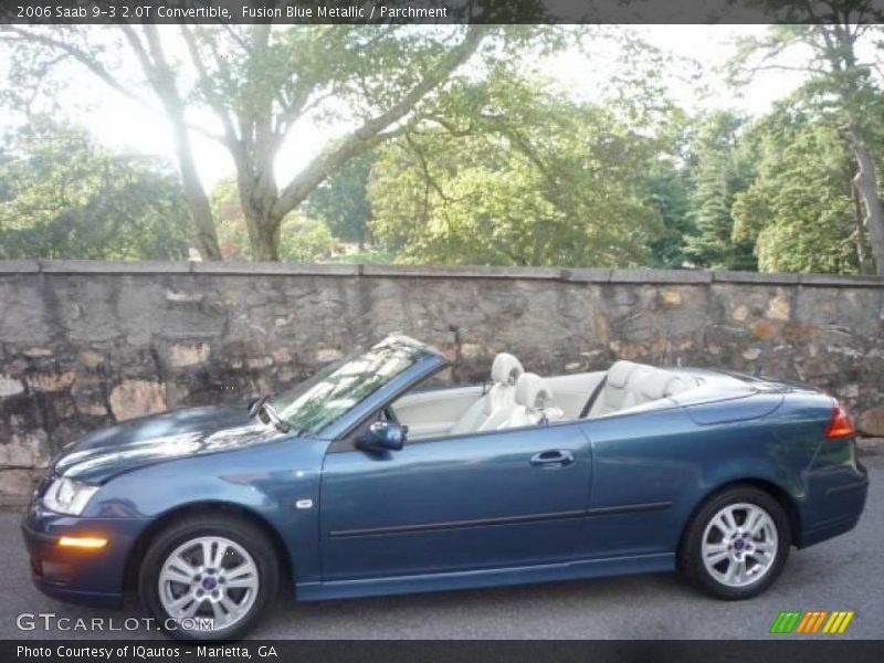 Fusion Blue Metallic / Parchment 2006 Saab 9-3 2.0T Convertible