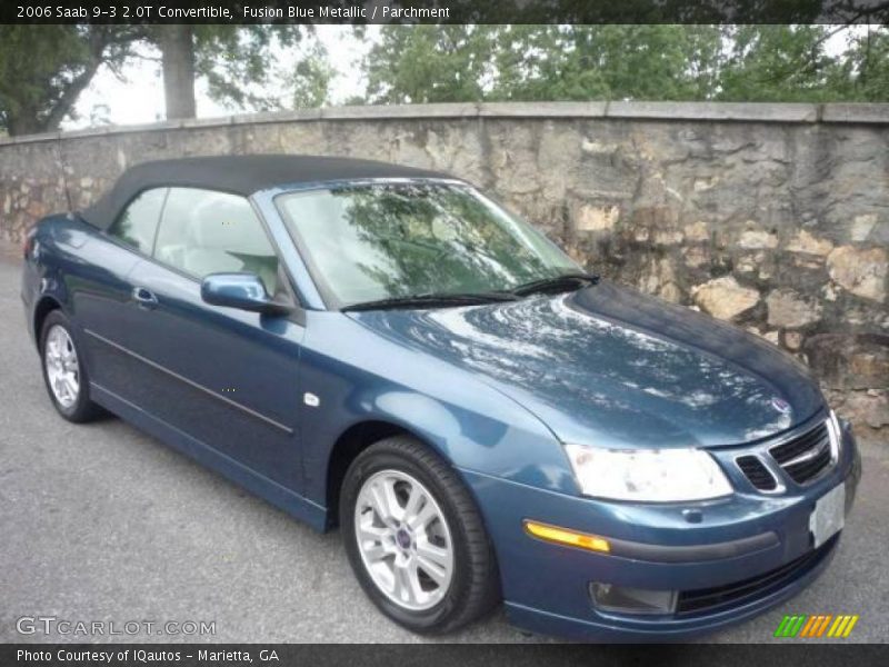 Fusion Blue Metallic / Parchment 2006 Saab 9-3 2.0T Convertible
