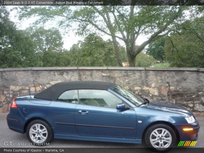Fusion Blue Metallic / Parchment 2006 Saab 9-3 2.0T Convertible