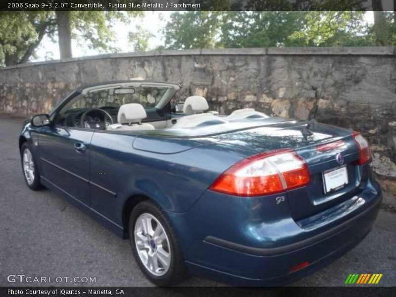 Fusion Blue Metallic / Parchment 2006 Saab 9-3 2.0T Convertible