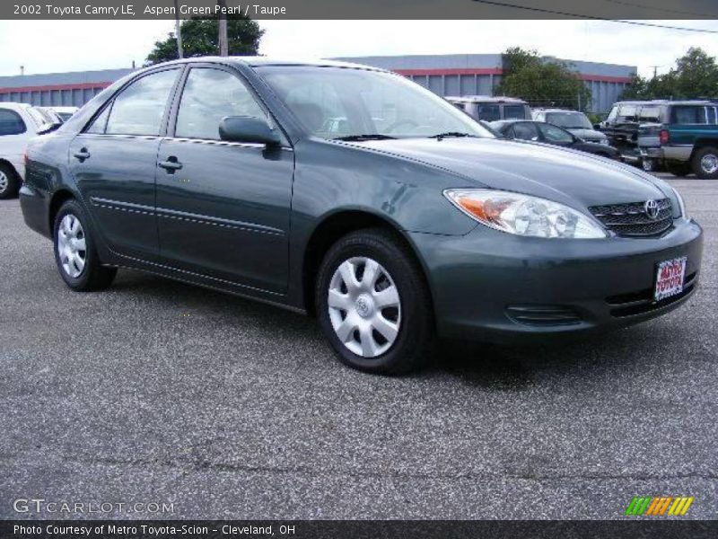 Aspen Green Pearl / Taupe 2002 Toyota Camry LE