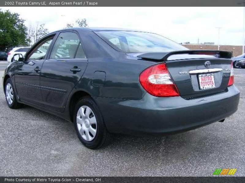 Aspen Green Pearl / Taupe 2002 Toyota Camry LE