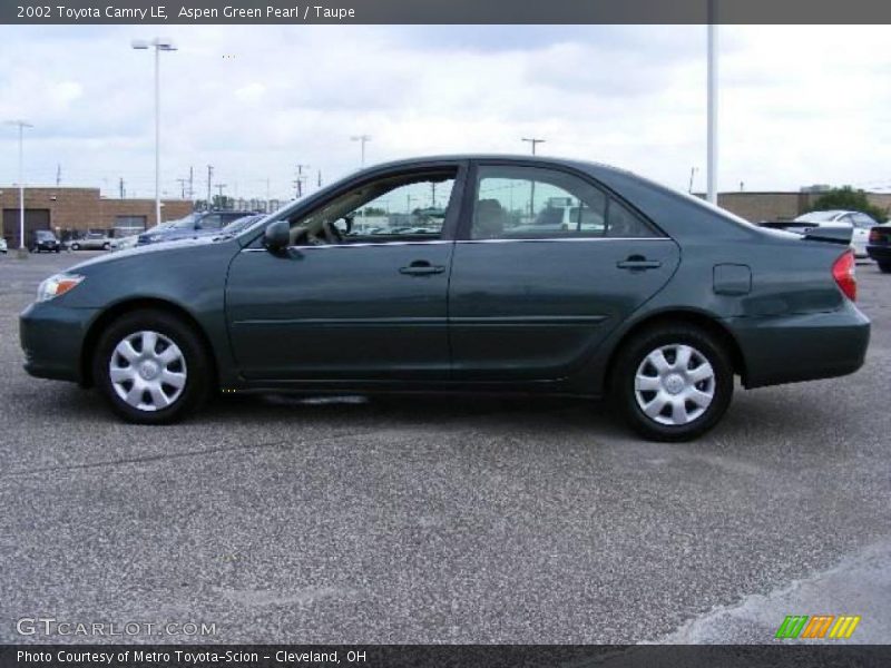 Aspen Green Pearl / Taupe 2002 Toyota Camry LE