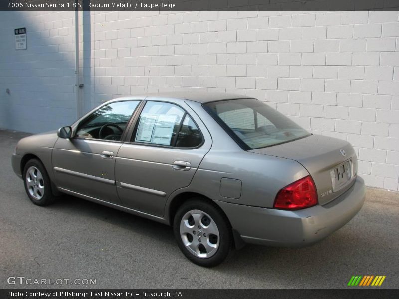 Radium Metallic / Taupe Beige 2006 Nissan Sentra 1.8 S