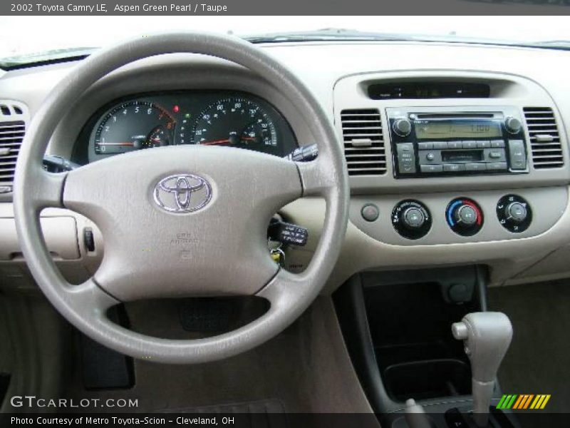 Aspen Green Pearl / Taupe 2002 Toyota Camry LE