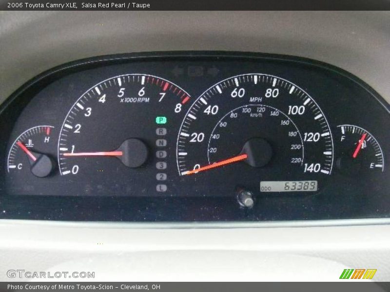 Salsa Red Pearl / Taupe 2006 Toyota Camry XLE