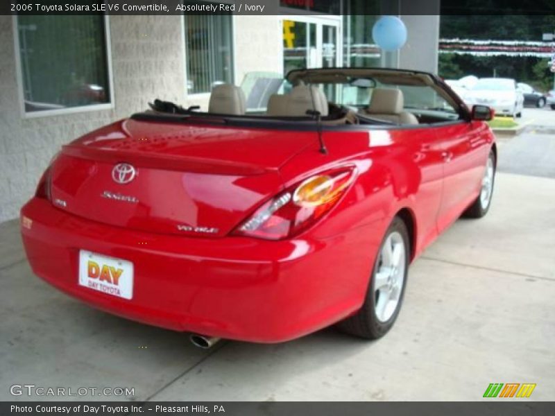 Absolutely Red / Ivory 2006 Toyota Solara SLE V6 Convertible