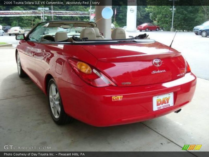 Absolutely Red / Ivory 2006 Toyota Solara SLE V6 Convertible