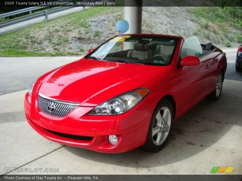 Absolutely Red / Ivory 2006 Toyota Solara SLE V6 Convertible