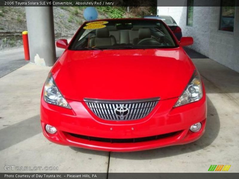 Absolutely Red / Ivory 2006 Toyota Solara SLE V6 Convertible