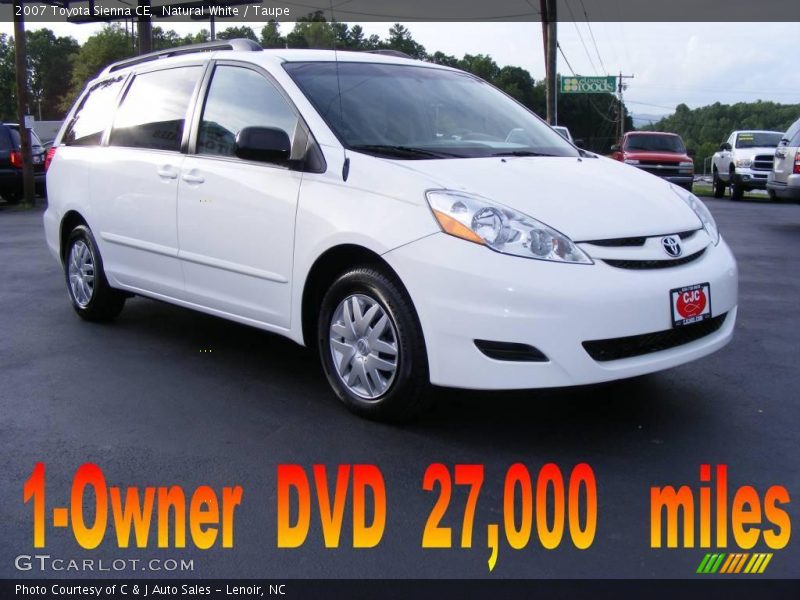 Natural White / Taupe 2007 Toyota Sienna CE