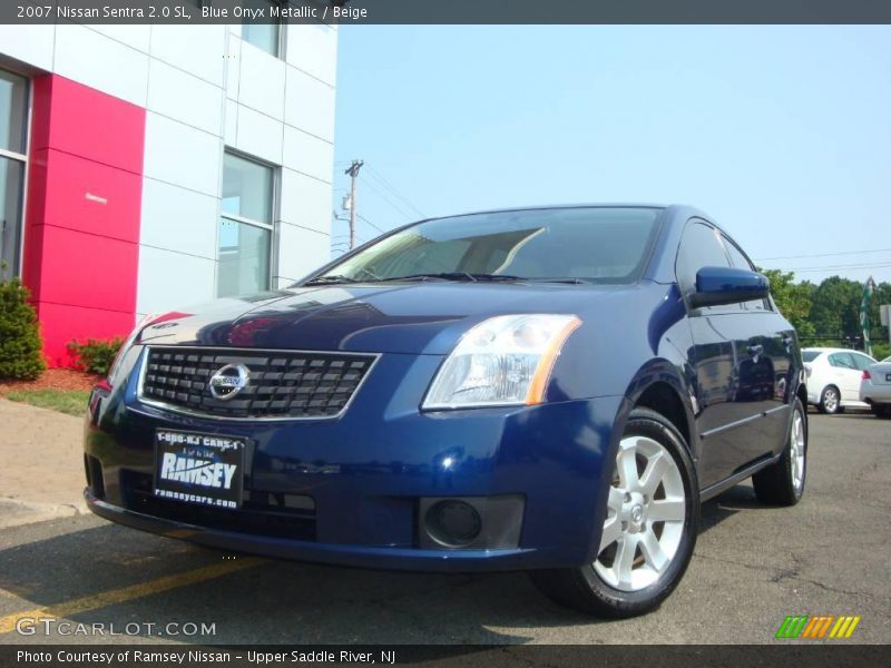 Blue Onyx Metallic / Beige 2007 Nissan Sentra 2.0 SL