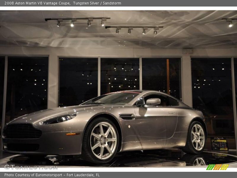Tungsten Silver / Sandstorm 2008 Aston Martin V8 Vantage Coupe