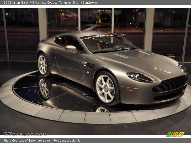 Tungsten Silver / Sandstorm 2008 Aston Martin V8 Vantage Coupe