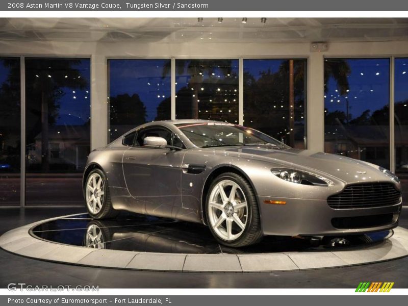 Tungsten Silver / Sandstorm 2008 Aston Martin V8 Vantage Coupe