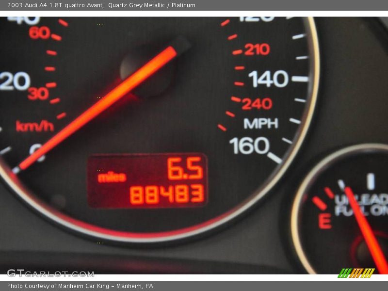 Quartz Grey Metallic / Platinum 2003 Audi A4 1.8T quattro Avant
