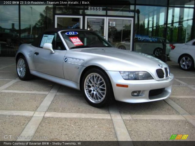 Titanium Silver Metallic / Black 2002 BMW Z3 3.0i Roadster