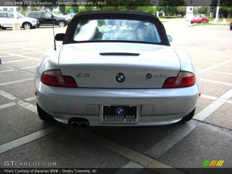 Titanium Silver Metallic / Black 2002 BMW Z3 3.0i Roadster