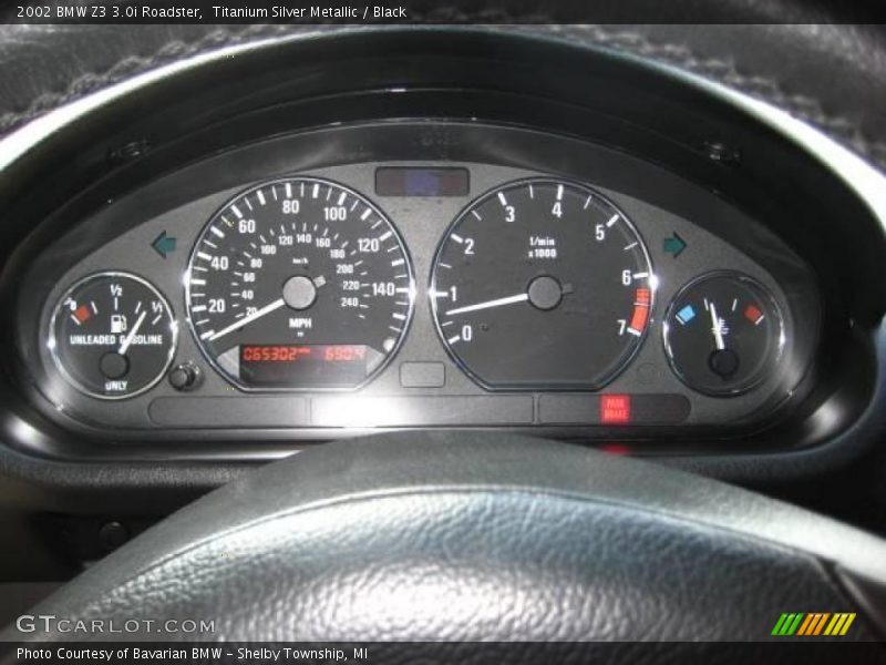 Titanium Silver Metallic / Black 2002 BMW Z3 3.0i Roadster
