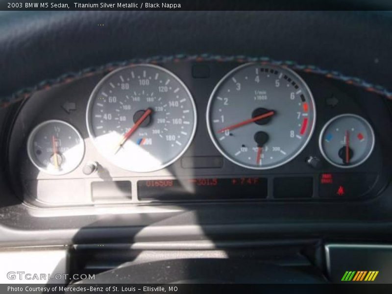 Titanium Silver Metallic / Black Nappa 2003 BMW M5 Sedan