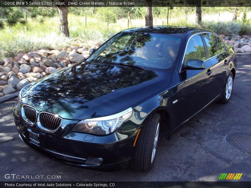 Deep Green Metallic / Natural Brown 2008 BMW 5 Series 528xi Sedan