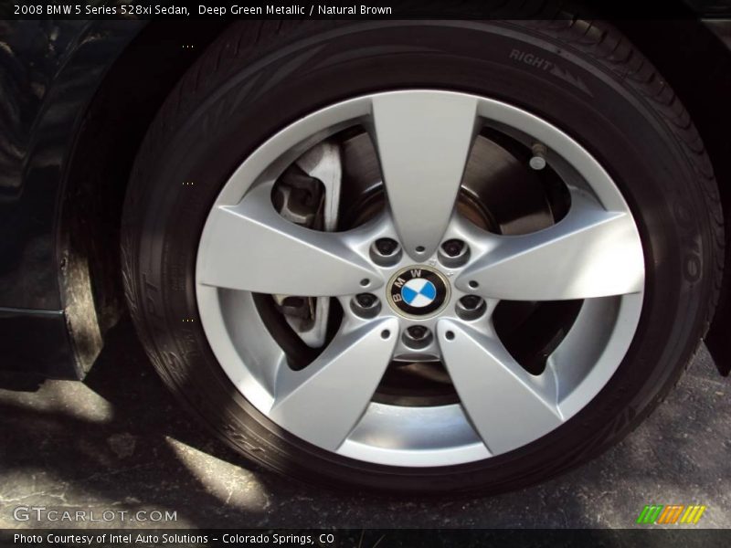 Deep Green Metallic / Natural Brown 2008 BMW 5 Series 528xi Sedan