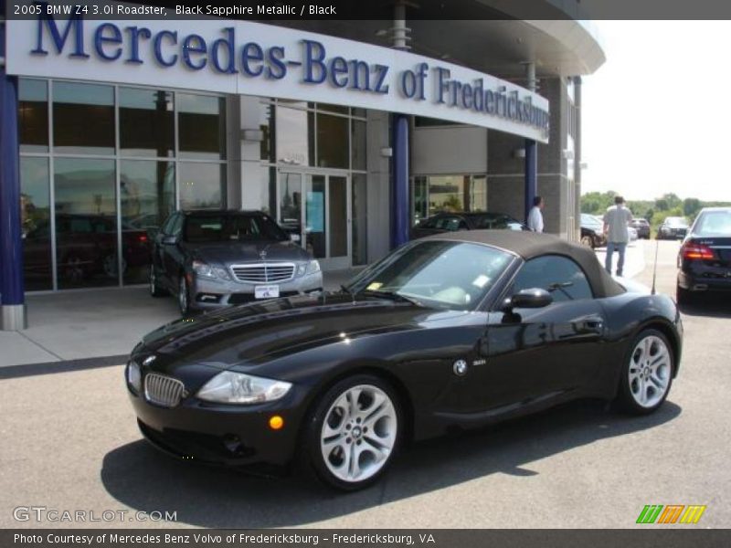 Black Sapphire Metallic / Black 2005 BMW Z4 3.0i Roadster