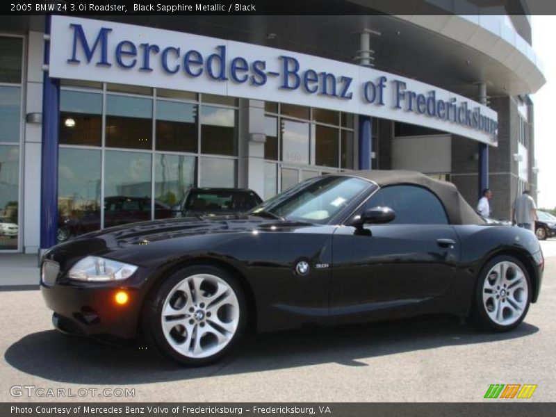Black Sapphire Metallic / Black 2005 BMW Z4 3.0i Roadster