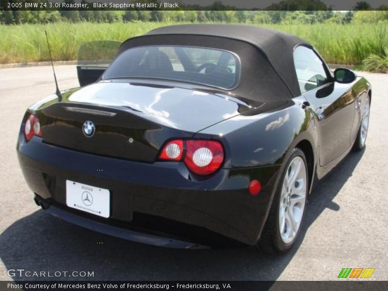 Black Sapphire Metallic / Black 2005 BMW Z4 3.0i Roadster