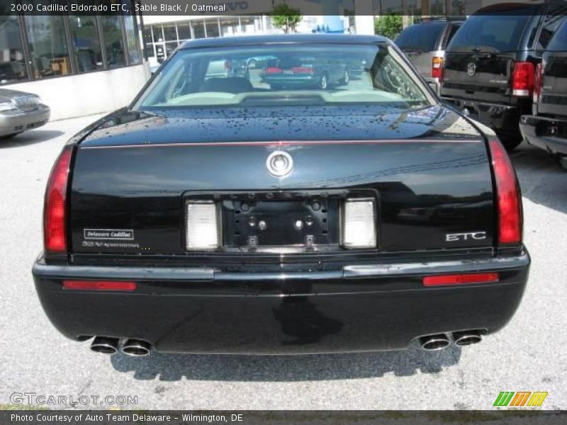 Sable Black / Oatmeal 2000 Cadillac Eldorado ETC