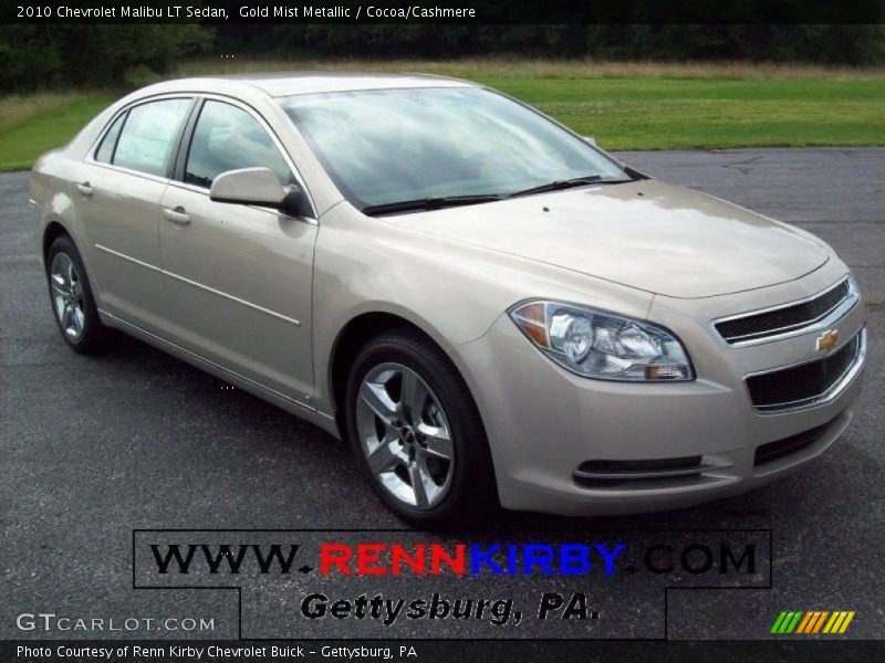 Gold Mist Metallic / Cocoa/Cashmere 2010 Chevrolet Malibu LT Sedan