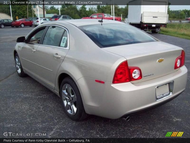 Gold Mist Metallic / Cocoa/Cashmere 2010 Chevrolet Malibu LT Sedan