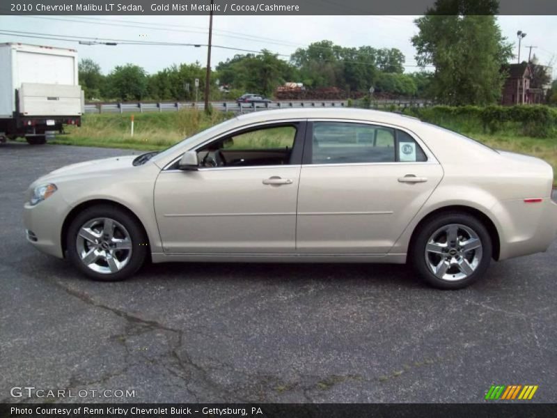 Gold Mist Metallic / Cocoa/Cashmere 2010 Chevrolet Malibu LT Sedan