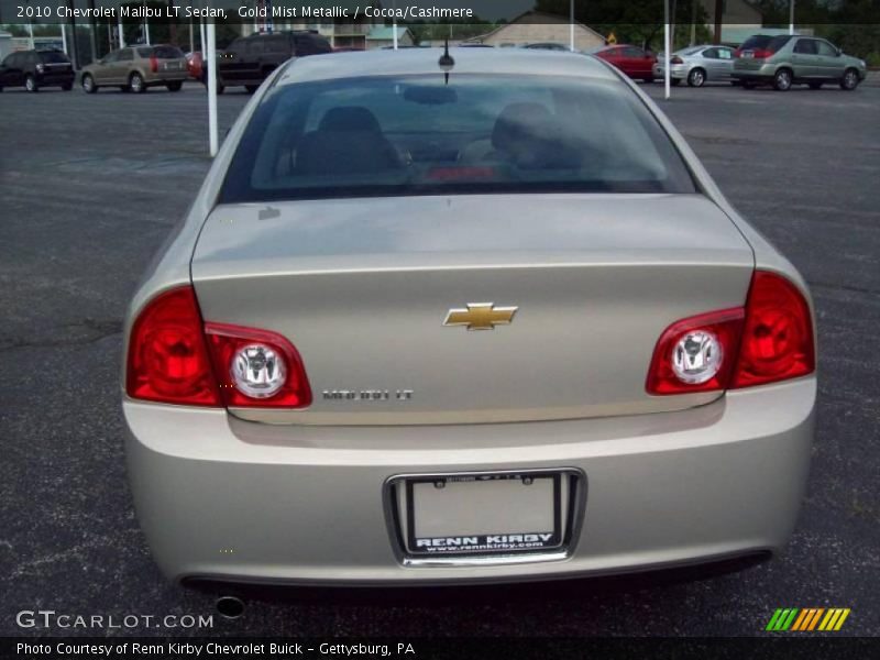 Gold Mist Metallic / Cocoa/Cashmere 2010 Chevrolet Malibu LT Sedan
