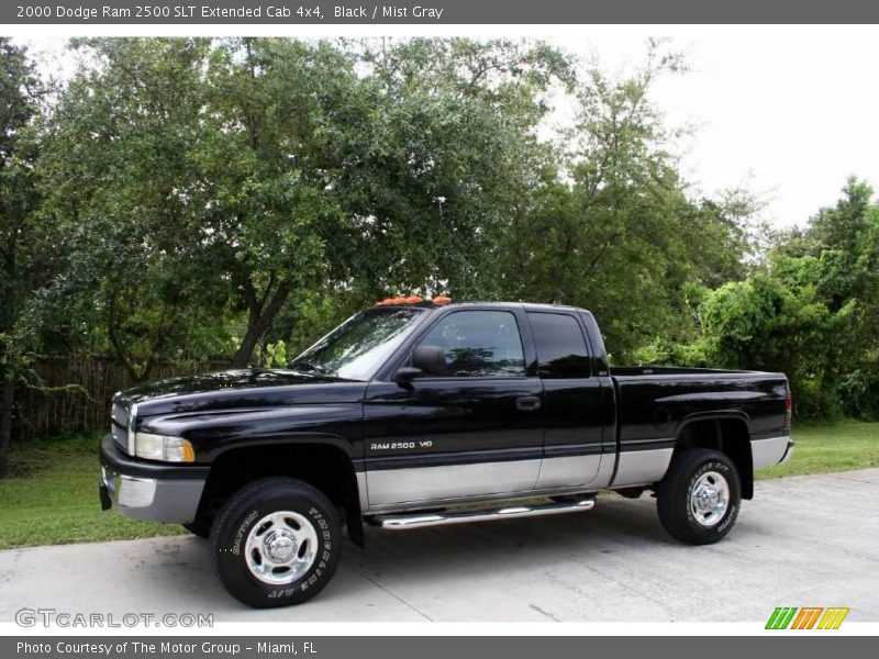 Black / Mist Gray 2000 Dodge Ram 2500 SLT Extended Cab 4x4