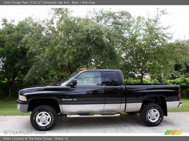 Black / Mist Gray 2000 Dodge Ram 2500 SLT Extended Cab 4x4