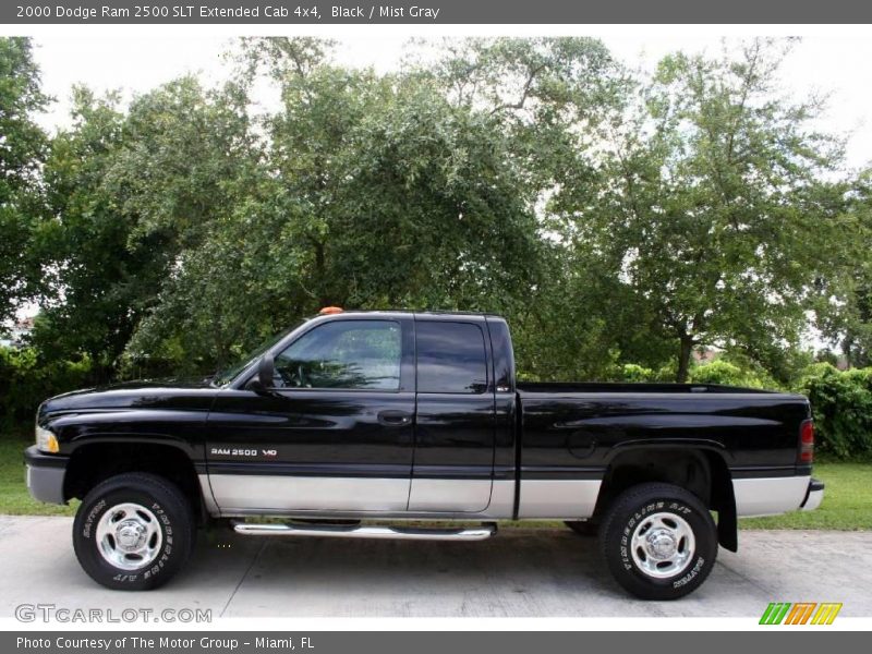 Black / Mist Gray 2000 Dodge Ram 2500 SLT Extended Cab 4x4