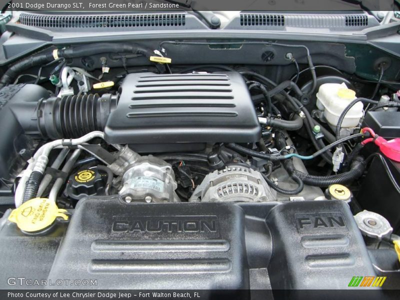 Forest Green Pearl / Sandstone 2001 Dodge Durango SLT