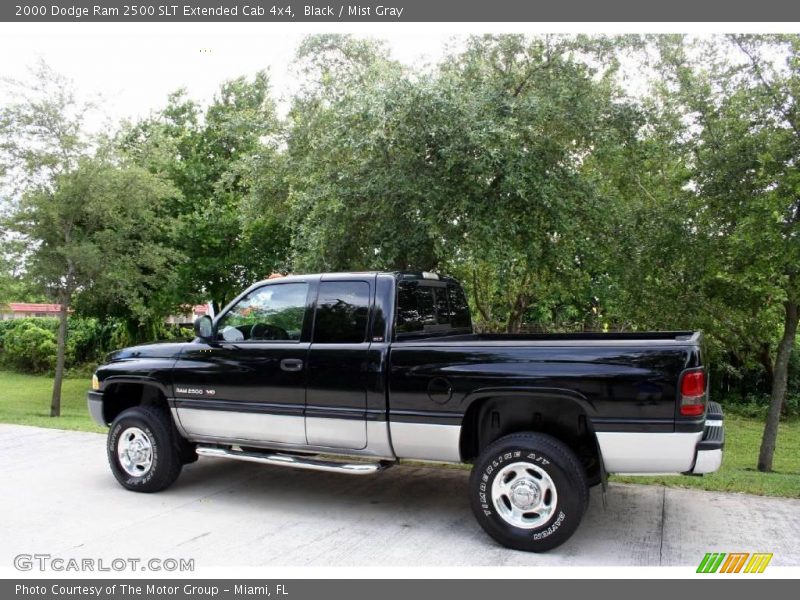 Black / Mist Gray 2000 Dodge Ram 2500 SLT Extended Cab 4x4