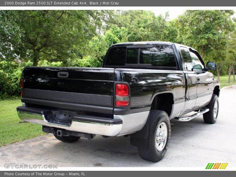 Black / Mist Gray 2000 Dodge Ram 2500 SLT Extended Cab 4x4