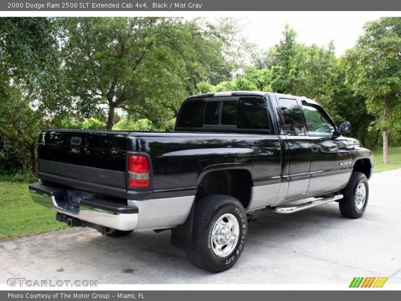 Black / Mist Gray 2000 Dodge Ram 2500 SLT Extended Cab 4x4