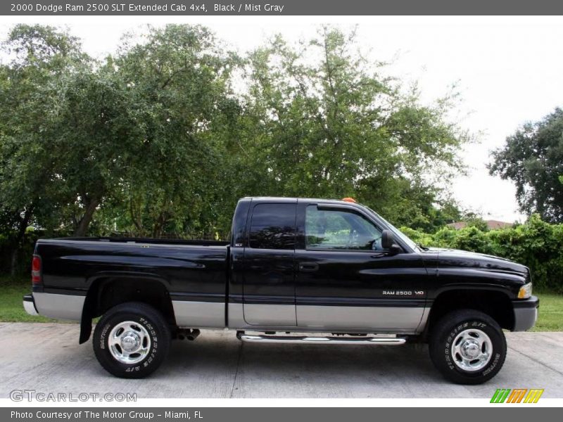 Black / Mist Gray 2000 Dodge Ram 2500 SLT Extended Cab 4x4