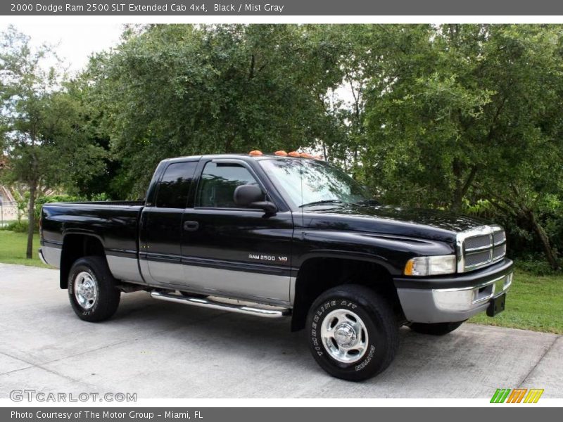 Black / Mist Gray 2000 Dodge Ram 2500 SLT Extended Cab 4x4